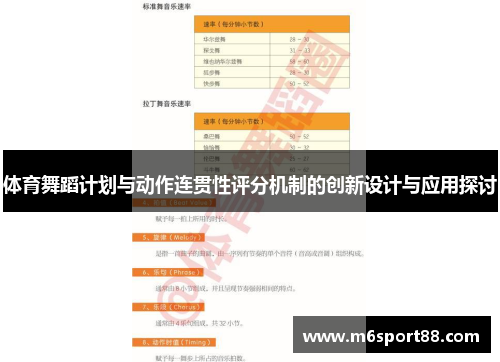 体育舞蹈计划与动作连贯性评分机制的创新设计与应用探讨